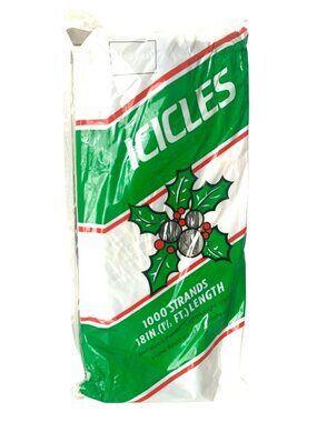 Vintage Silver Christmas Icicles 1000 Strands 18” Christmas Tree Tinsel